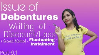 Fluctuating Installments Second Method Issue of Debentures Part 91 Class 12 [upl. by Onitsoga]