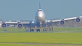 SPECTACULAR HEAVY STORM LANDINGS Winds up to 100kmh Amsterdam Schiphol Airport [upl. by Asiela]