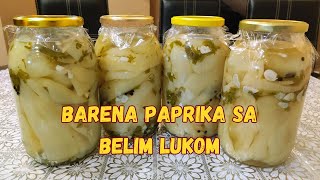 Barena paprika sa belim lukom  Zimnica koja se ne propušta [upl. by Anire]