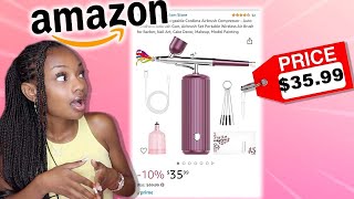 Testing cordless Airbrush kit from Amazon  Airbrush nails [upl. by Yezdnil]