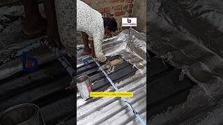 aluminium silver paint applied on bitumen membrane sheet waterproofing service in chennai tamil [upl. by Terrell]