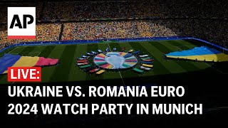 Ukraine vs Romania LIVE Euro 2024 watch party in Munich [upl. by Ennovad]