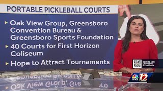 Portable pickleball courts coming to Greensboro [upl. by Cliff]