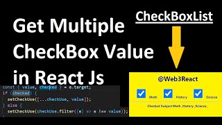 Get Multiple checkbox Value in useState  checkboxlist value Debug and print React js In hindi [upl. by Seroled]