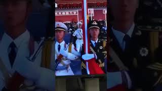 75th anniversary of the Peoples Republic of China Flag Raising Honour guard Beijing shorts [upl. by Greenburg793]