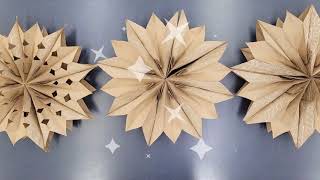 DIY Paper Bag Star Craft [upl. by Pirozzo]