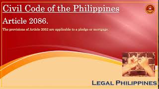 Civil Code of the Philippines Article 2086 [upl. by Brennan]