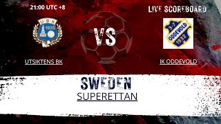 Utsiktens BK VS IK Oddevold SWEDEN Superettan LIVESCORE [upl. by Ermina]