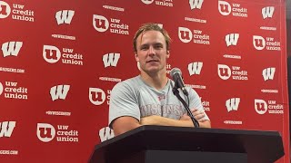 Quarterback Braedyn Locke on Wisconsin’s 427 win over Rutgers [upl. by Jablon]