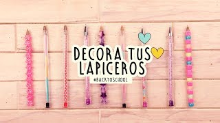 5 IDEAS PARA DECORAR TUS BOLÍGRAFOS O LAPICEROS  miniDIY BackToSchool COOKIES IN THE SKY [upl. by Suoivatra767]