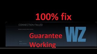 100  Warzone Unable to Access Online Services FIX HOW TO FIX CONNECTION FAILED WARZONE [upl. by Hidie]