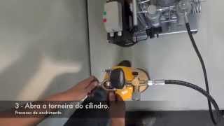 Enchimento de Cilindros com o compressor Airlung AL 7002 [upl. by Glynda]