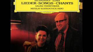 Glinka  Vishnevskaya  Rostropovich The Lark  DG 1976  Lyrics in Russian [upl. by Vanna]