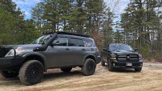 Lifted Nissan Armada offroading in the pine barrens [upl. by Nailuj]