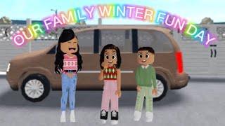 OUR FAMILY WINTER FUN DAY  ROBLOX BLOXBURG FAMILY ROLEPLAY [upl. by Blakeley]