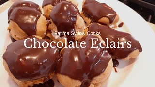 HOW TO MAKE CHOCOLATE ECLAIRS [upl. by Landahl]