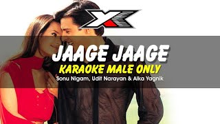 Jaage Jaage Karaoke  Male Only  Mere Yaar Ki Shaadi Hai  Jimmy Shergill Sanjana [upl. by Nylirac]