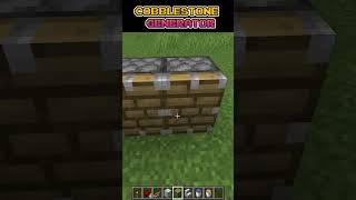 How to Make a Cobblestone Generator 🌋 Easy and Fast minecraftshorts redstone gaming [upl. by Jody842]