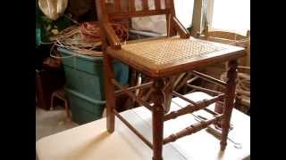 Chair Caning Tips  Weaving at correct table height [upl. by Aicilyhp]