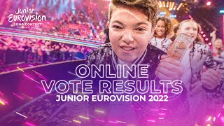 Results from the Online Vote and thrilling climax  Junior Eurovision 2022 [upl. by Neerac]