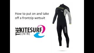 How to put on and take off a frontzip wetsuit [upl. by Richart]