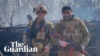 US volunteer soldiers appear in Ukraine frontline footage [upl. by Kered383]