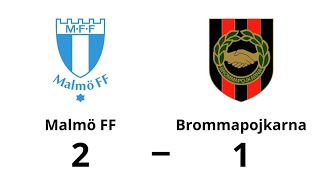 Malmö FF  IF Brommapojkarna 21  Allsvenskan Höjdpunkter [upl. by Llerraf]