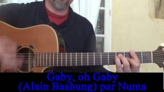 Gaby oh Gaby Alain Bashung Cover guitare voix 1979 [upl. by Retsbew]