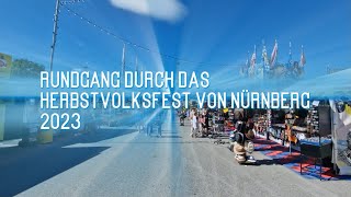 Herbstvolksfest Nürnberg Rundgang 2023 [upl. by Nali]