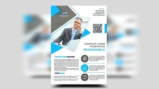 Professional Corporate Flyer Design  Photoshop Tutorials [upl. by Hbahsur356]