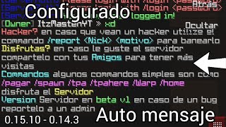 Plugin AutoMensaje  Configurado  Craftsman y Mastercraft  ⟩⟩01510  0143 ⟨⟨ [upl. by Adnilav]