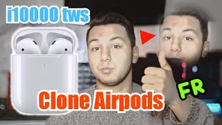 i10000 TWS vs FAKE Airpods 2 concours fr [upl. by Timmons836]