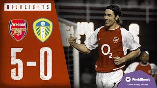 THIERRY HENRY SCORES FOUR  Arsenal 50 Leeds United  Classic highlights  2004 [upl. by Atiuqet]