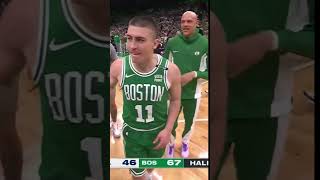 Peyton Pritchard Hits a CRAZY HalfCourt Buzzer Beater to put the Celtics Up Big at Halftime [upl. by Ahders]