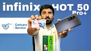 Infinix HOT 50 pro plus full Review in Pakistan  Carlcare Serive card [upl. by Nolad635]