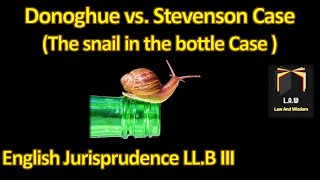 Donoghue vs Stevenson Case  English Jurisprudence [upl. by Yam]