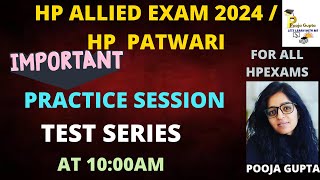 LETS SOLVE IMPORTANT QUESTIONS  FOR ALL HP EXAMS  HPPSC [upl. by Oirasor]