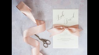 Elegant DIY Wedding Invitation with Simple Bow Style Knot [upl. by Laural932]