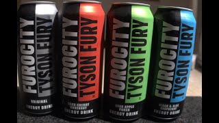 Furocity Energy Drink all 4 flavours  Does Tyson Furys energy drinks pack a punch [upl. by Koffman492]