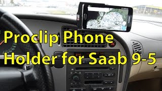 Brodit Proclip for Saab 95 and Samsung Galaxy S5 with NFC mod  Trionic Seven [upl. by Ailad]