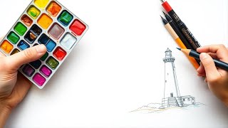 Lighthouse Fineliners The Ultimate Ink amp Watercolor Matchup [upl. by Nwadahs]