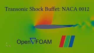 Transonic Shock Buffet NACA0012 openfoam aerospace cfd [upl. by Annawyt]