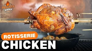 EASY DINNER  Rotisserie Chicken on the Weber Searwood Pellet Grill [upl. by Vi42]