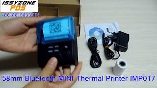 58mm Bluetooth Thermal Printer Portable printer how to connect with AndroindIOS IMP017 [upl. by Chainey]