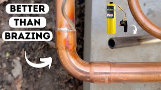 Ditch Brazing Learn To Use Staybrite 8 Soft Solder For HVAC Copper Lines [upl. by Armillas478]