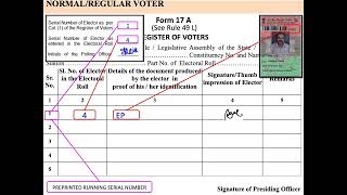 Details of FORM 17A what and How For polling parties pollingofficer pollday election [upl. by Monney]