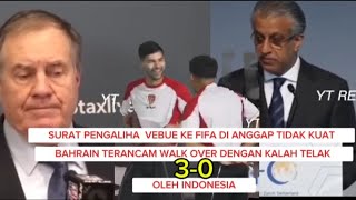 BAHRAIN KALAH 3  0 OLEH INDONESIA KARENA TERANCAM WALK OVER BOLA UPDATE beritatimnas [upl. by Akenahs244]