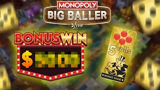 I GOT MY BIGGEST WIN EVER ON MONOPOLY BIG BALLER HUGE WIN [upl. by Nnaharas]