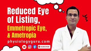 Reduced eye of Listing Emmetropic eye and Ametropia viveksirsphysiology vsp [upl. by Mairb]