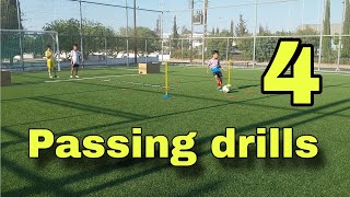 4 Passing Drills  8 years old footballers [upl. by Eisle]